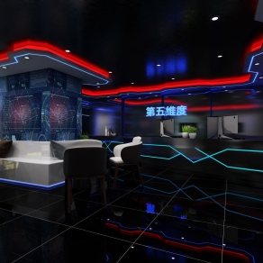 现代电竞酒店大堂3D模型下载